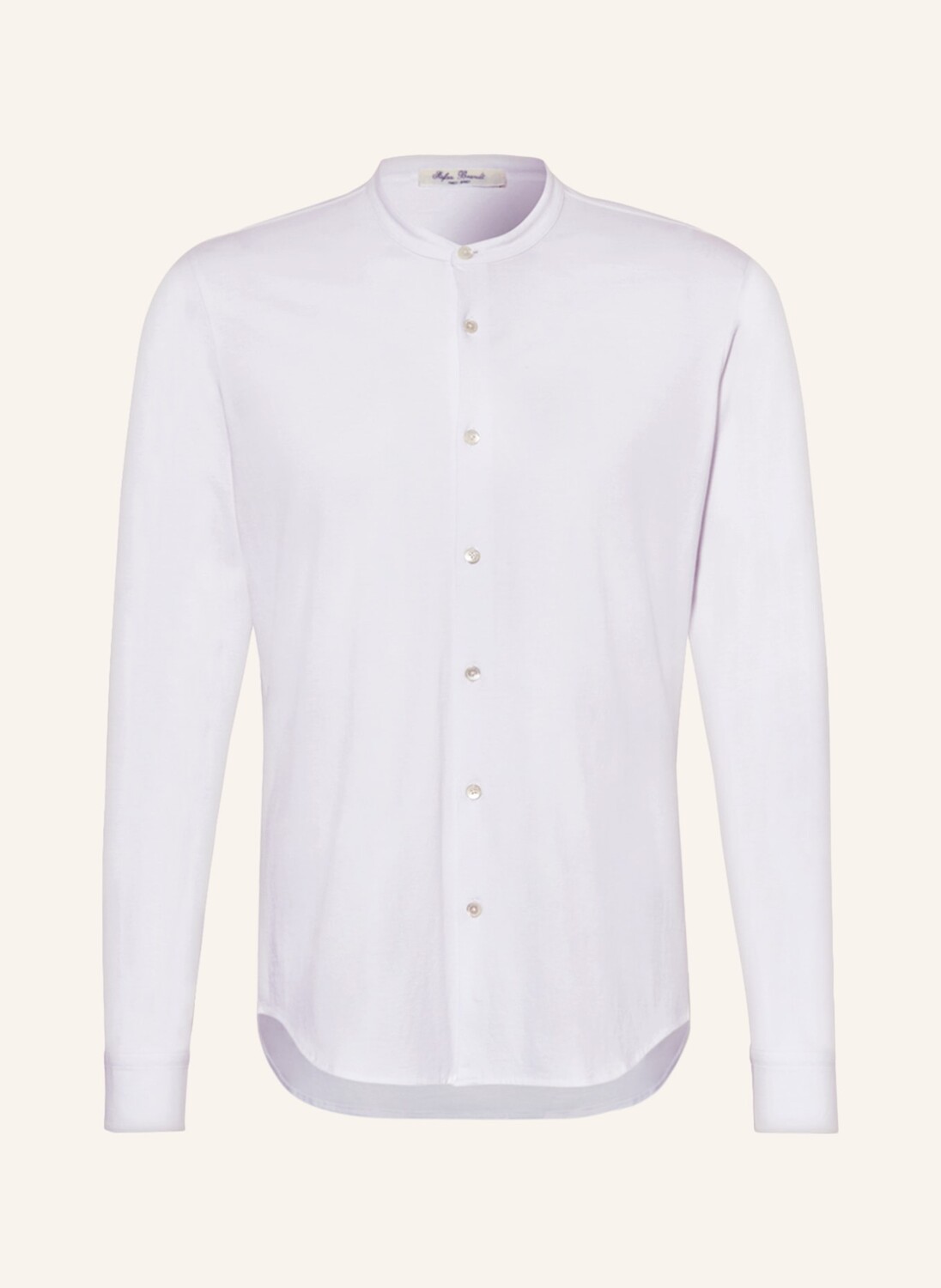 

Рубашка Stefan Brandt JerseySlim Fit mit Stehkragen, белый