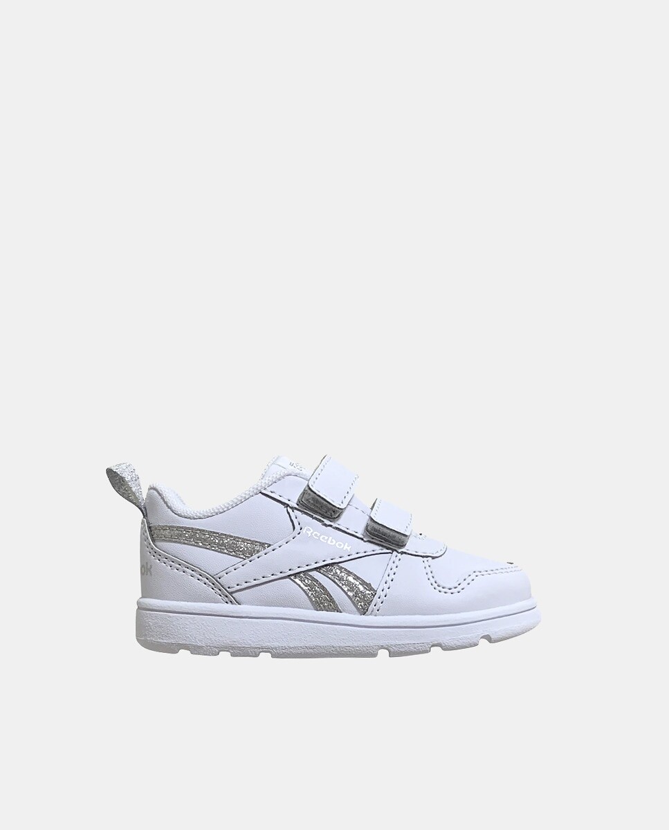 

Низкие белые кроссовки для девочки с золотым блеском Reebok, белый