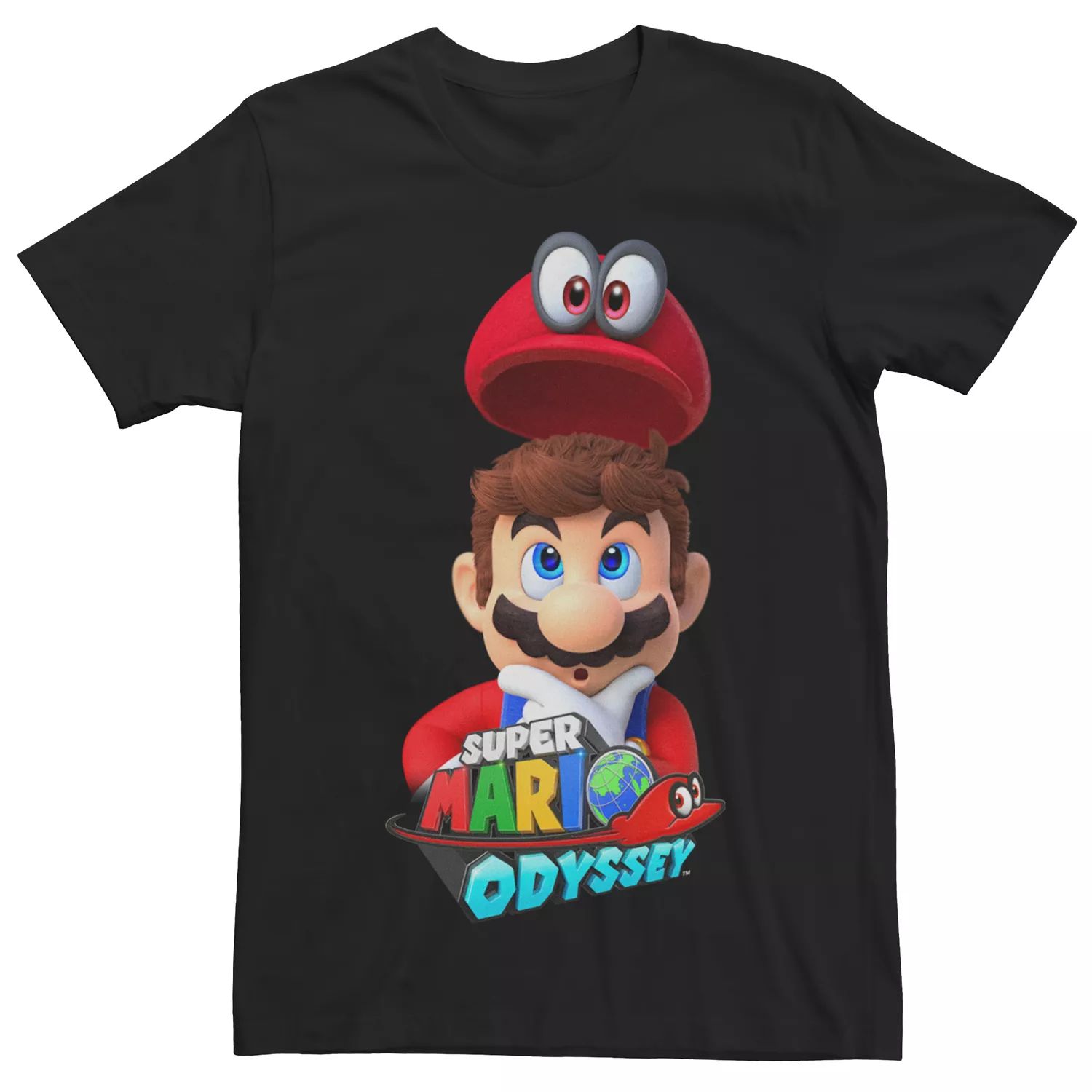Мужская футболка с плакатом Super Mario Odyssey Licensed Character