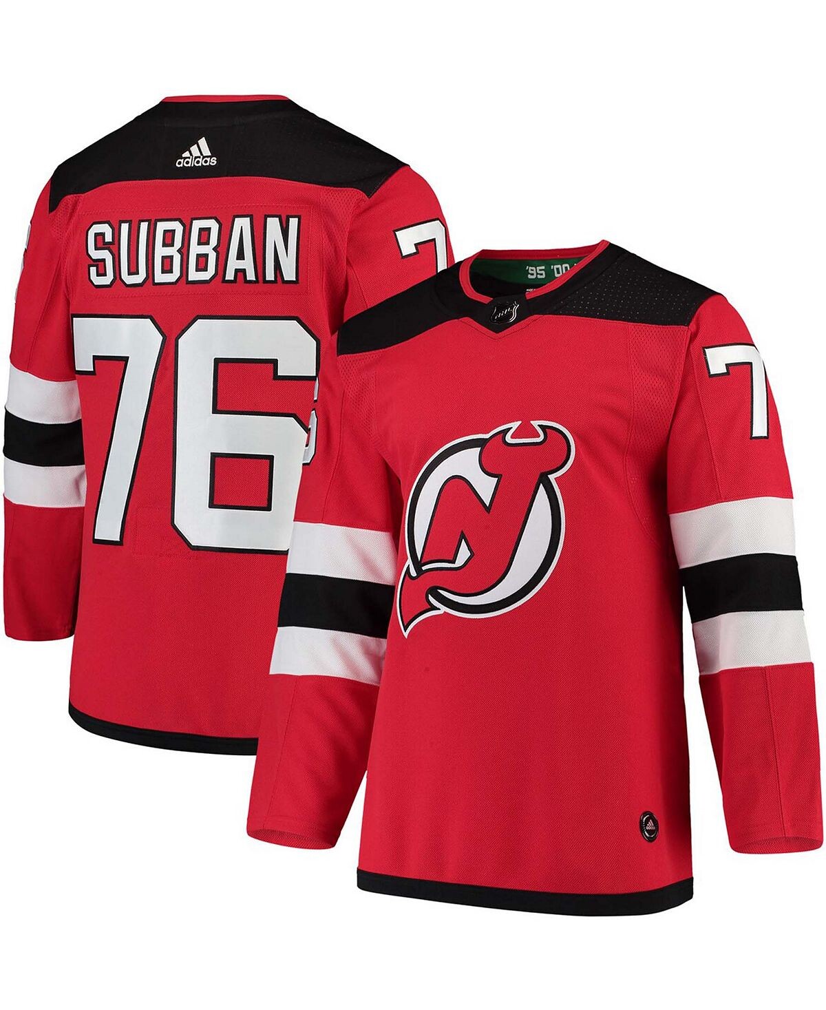 

Мужской ПК Красная футболка Subban New Jersey Devils Authentic Player adidas