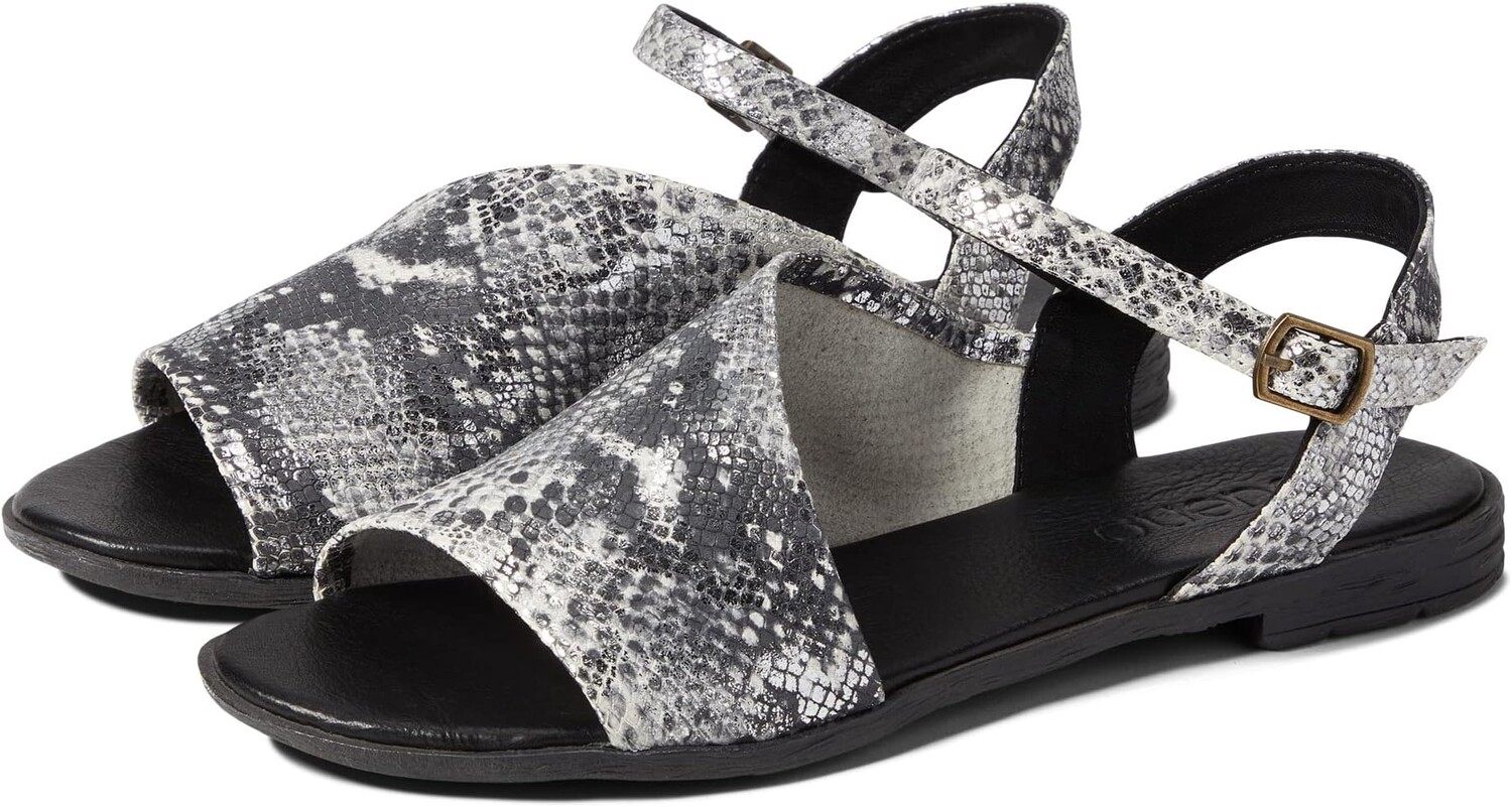

Сандалии на плоской подошве Yasmine Bueno, цвет Black/White Snake
