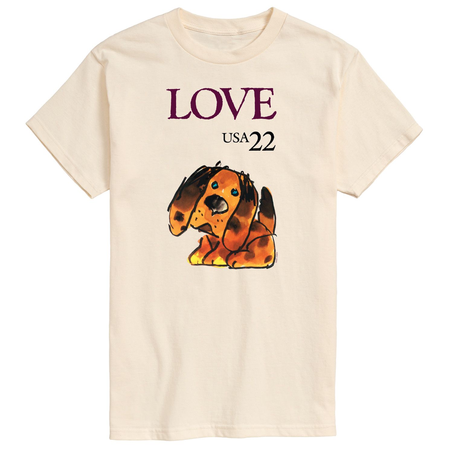 Мужская футболка USPS Love Puppy Stamp Licensed Character укороченная худи usps love heart stamp для юниоров licensed character
