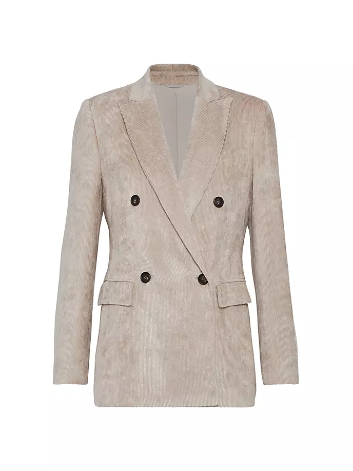 

Чеканный вельветовый пиджак с монили Brunello Cucinelli, цвет warm beige
