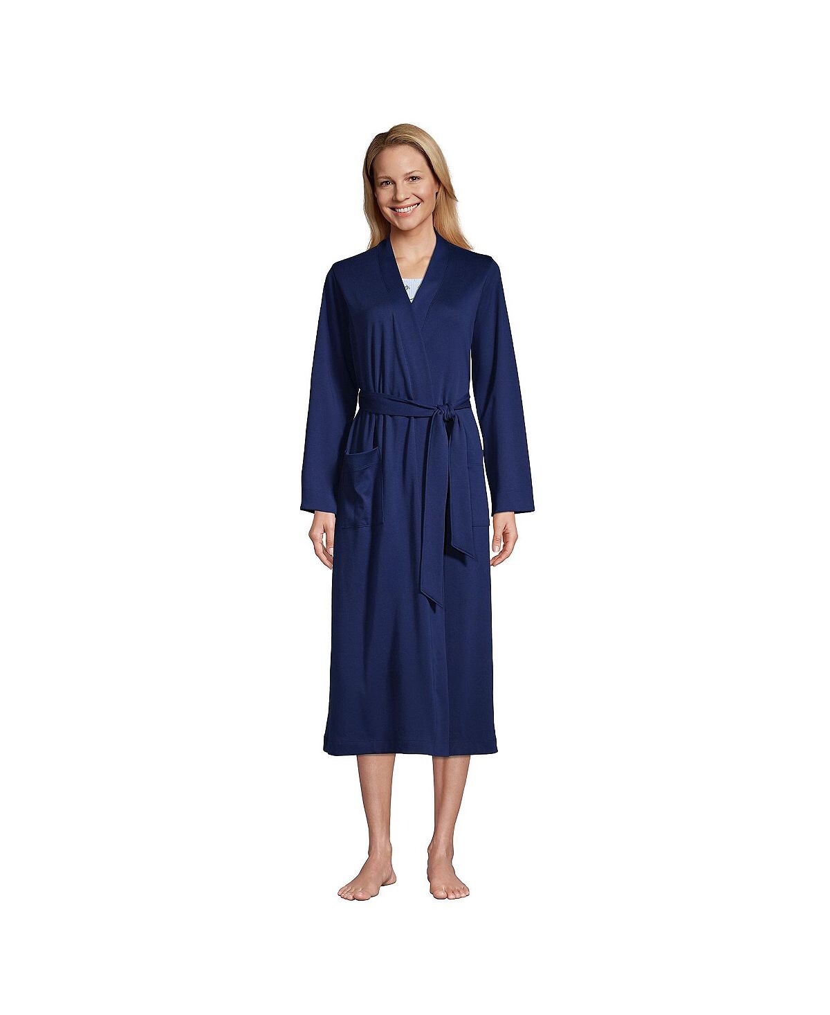 

Женский длинный хлопковый халат Petite Supima Lands' End