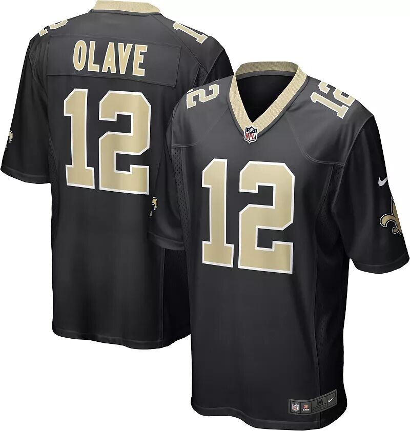 

Мужская черная игровая майка Nike New Orleans Saints Chris Olave #12
