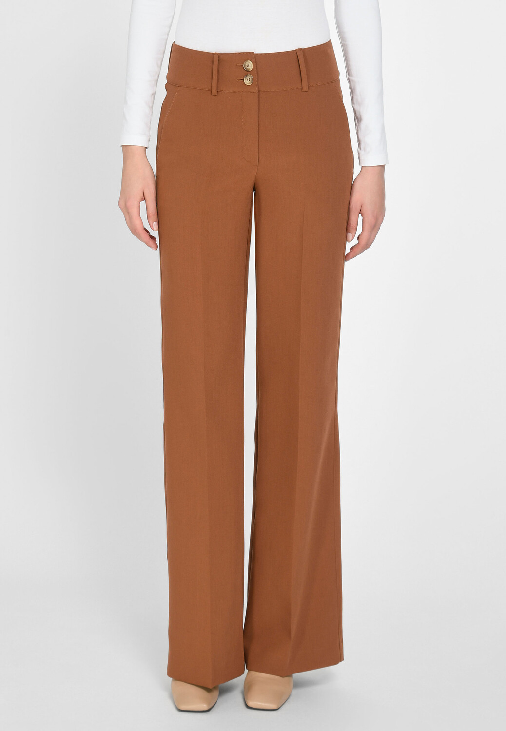 

Брюки FADENMEISTER BERLIN Bügelfaltenhose Trousers, коньячный