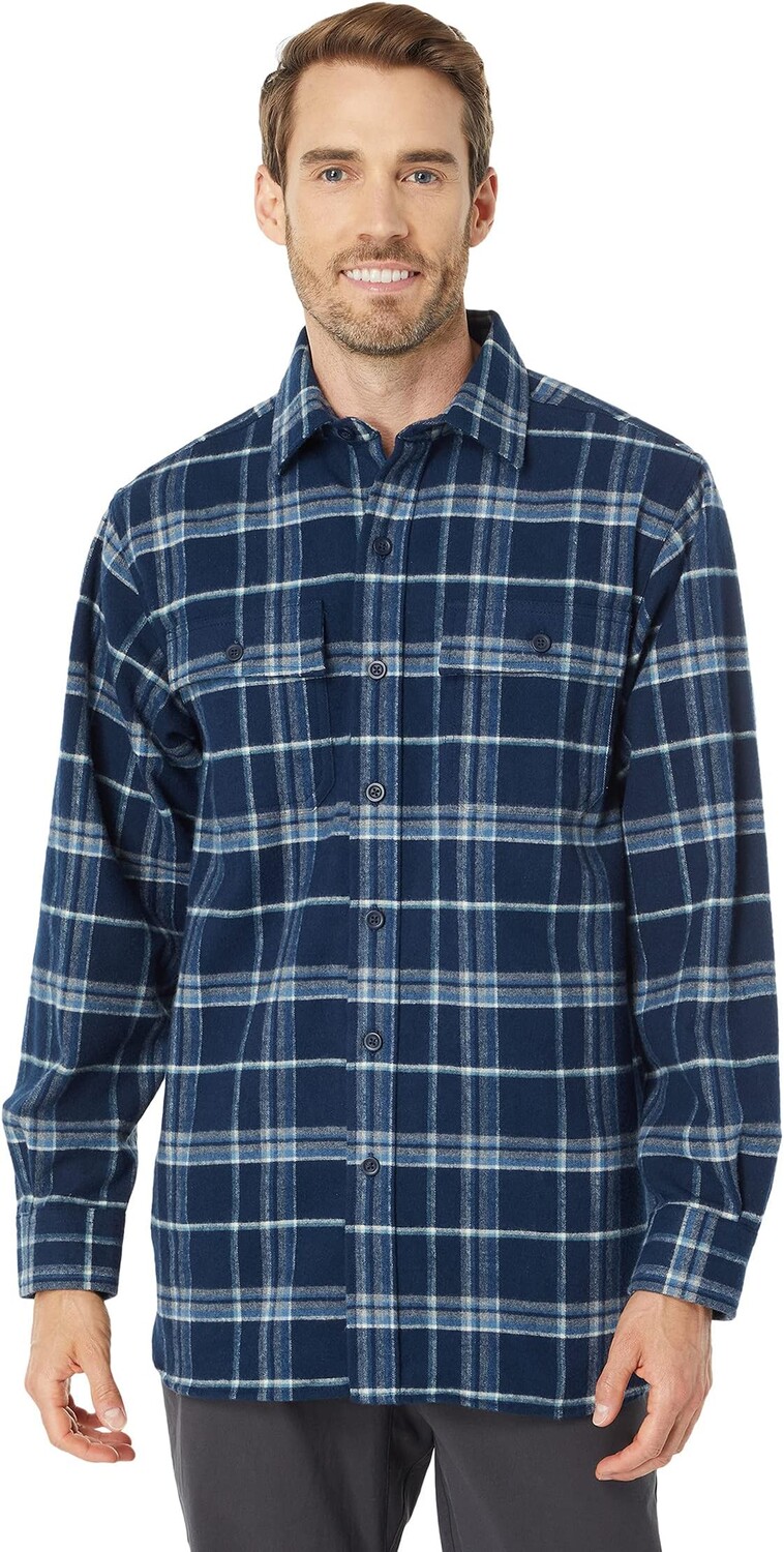 

Рубашка из замши в клетку Regular L.L.Bean, цвет Iron Blue