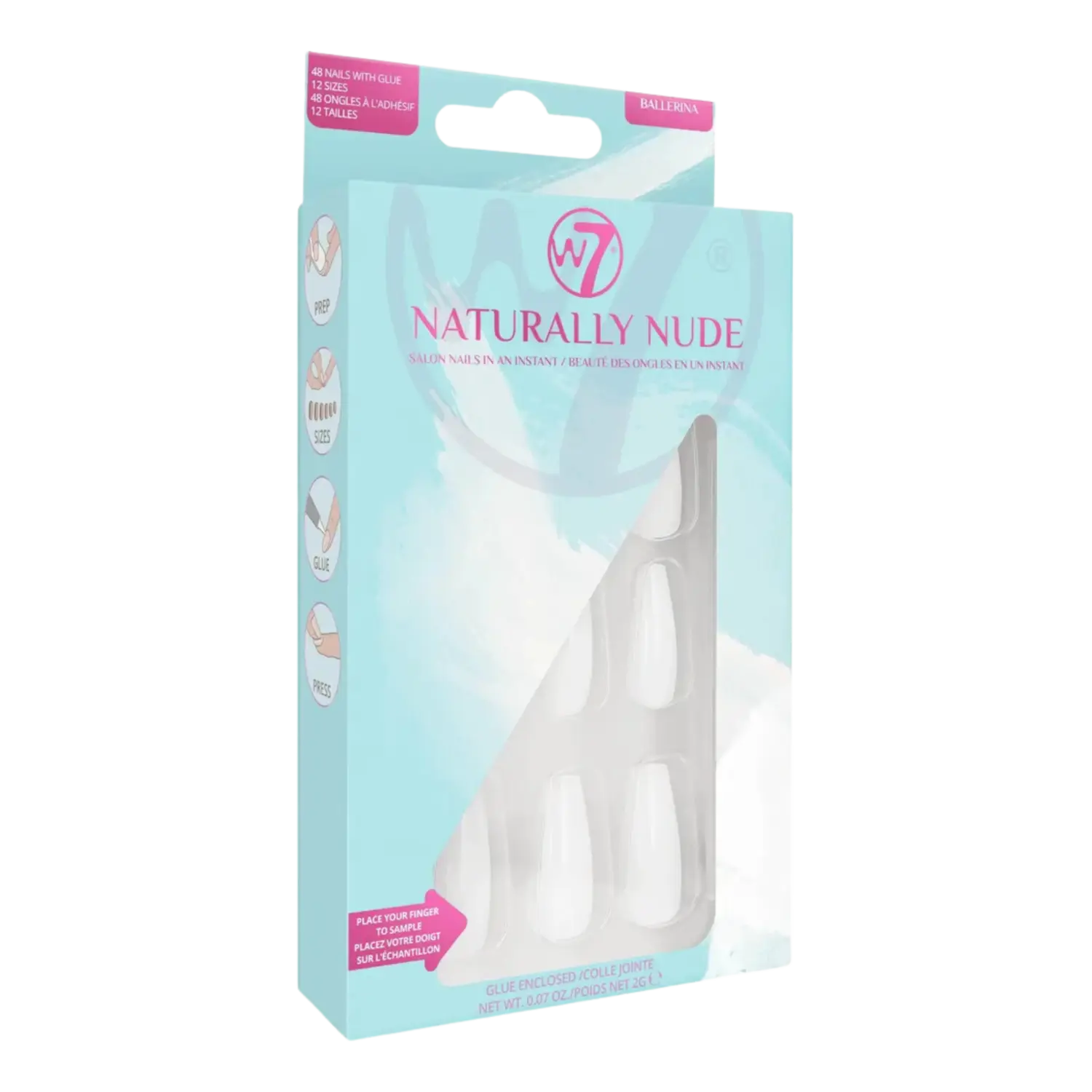 

Искусственные ногти «балерина» W7 Naturally Nude, 24 шт/1 упаковка