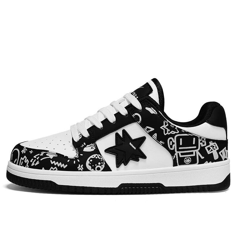 

Кроссовки DOUBLE STAR 88 Skateboarding Shoes Unisex Low-top, черный/белый