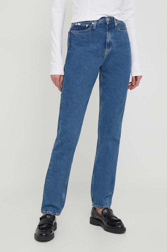 Джинсы Calvin Klein Jeans, синий джинсы стрейч женские узкие брюки из денима с завышенной талией облегающие брюки карандаш эластичные джинсы с вырезами