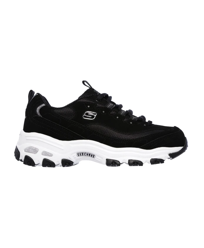 

Спортивные кожаные кроссовки для активных женщин. Skechers, черный