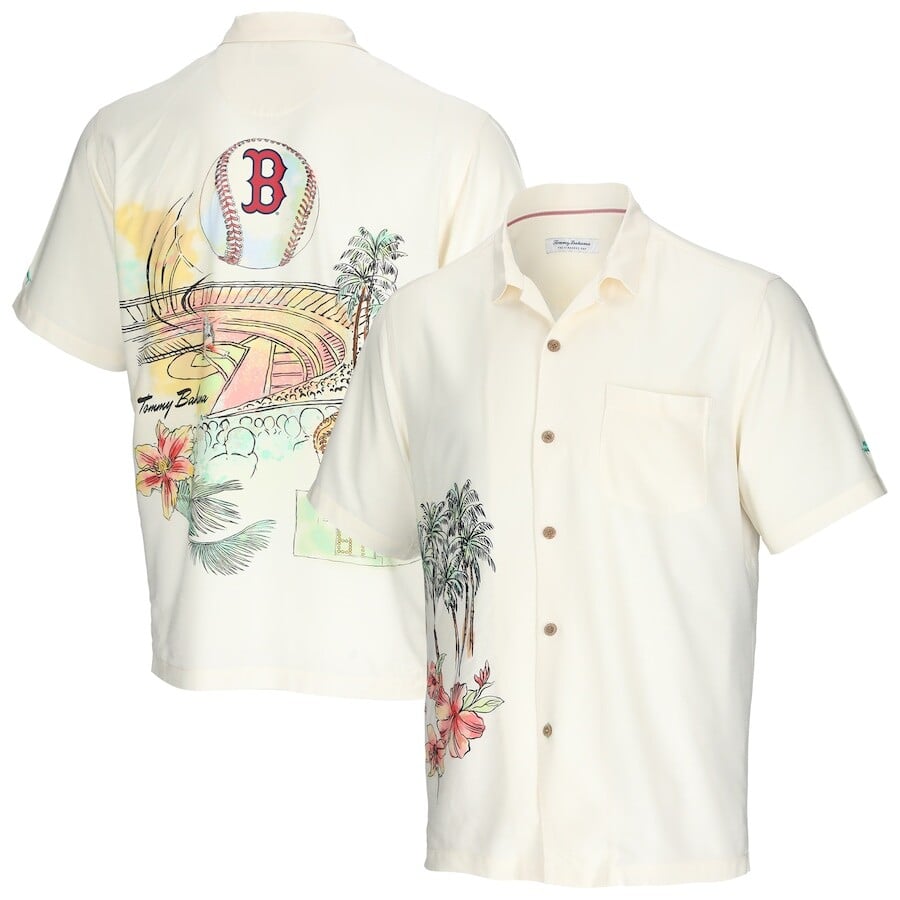 

Рубашка Tommy Bahama Boston Red Sox, кремовый