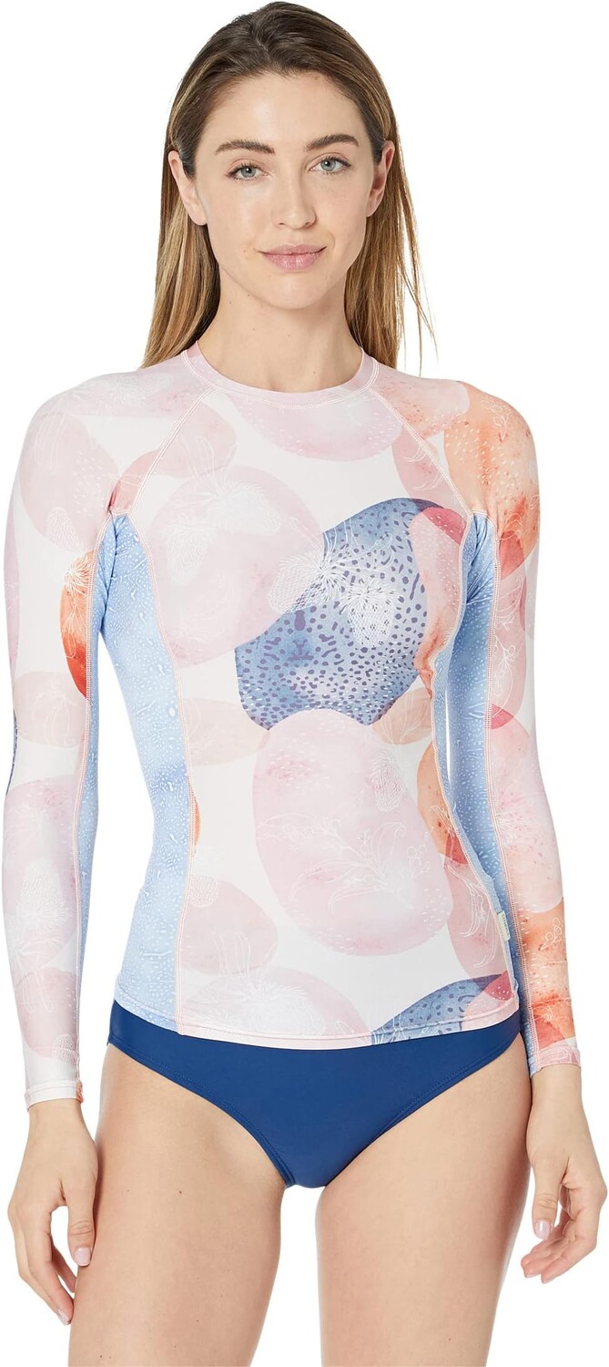 

Купальник O'Neill Side Print Long Sleeve Rashguard, цвет Desert Bloom/Drift Blue