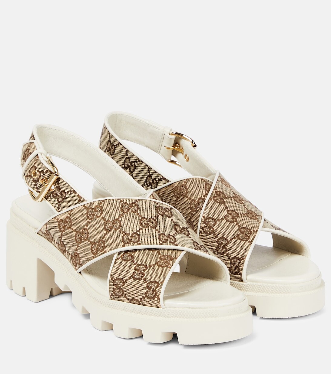 

Босоножки с логотипом GG Supreme Gucci, бежевый