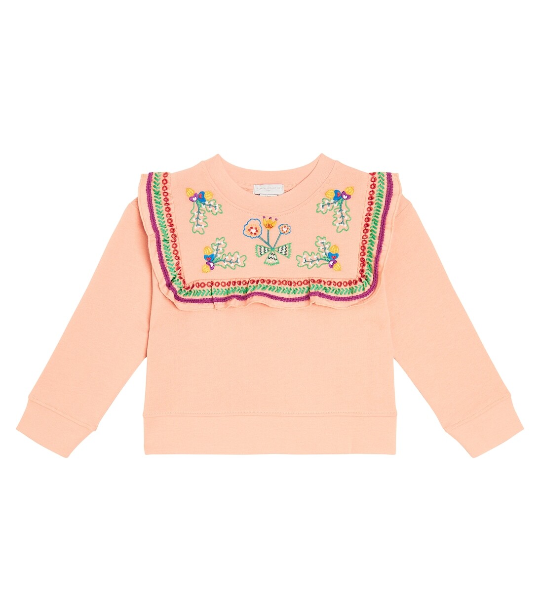 

Толстовка из хлопкового джерси с вышивкой Stella Mccartney Kids, мультиколор