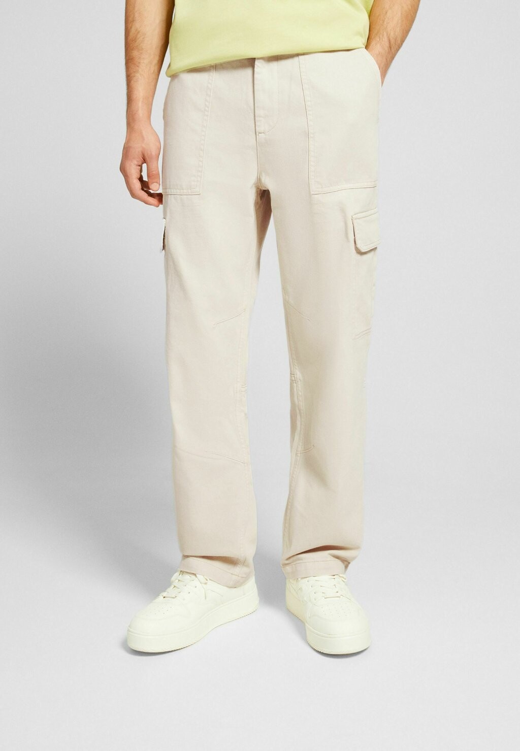 

Брюки CARGO STRAIGHT Bershka, цвет beige