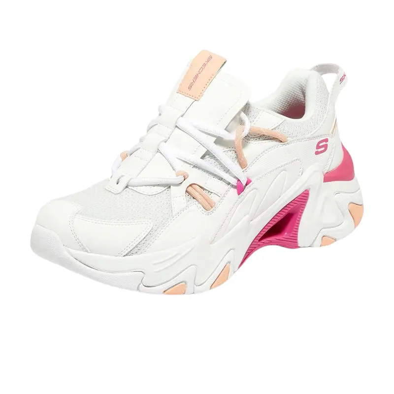 

Кроссовки спортивные Skechers Zhao Lusi на толстой подошве, белый / розовый