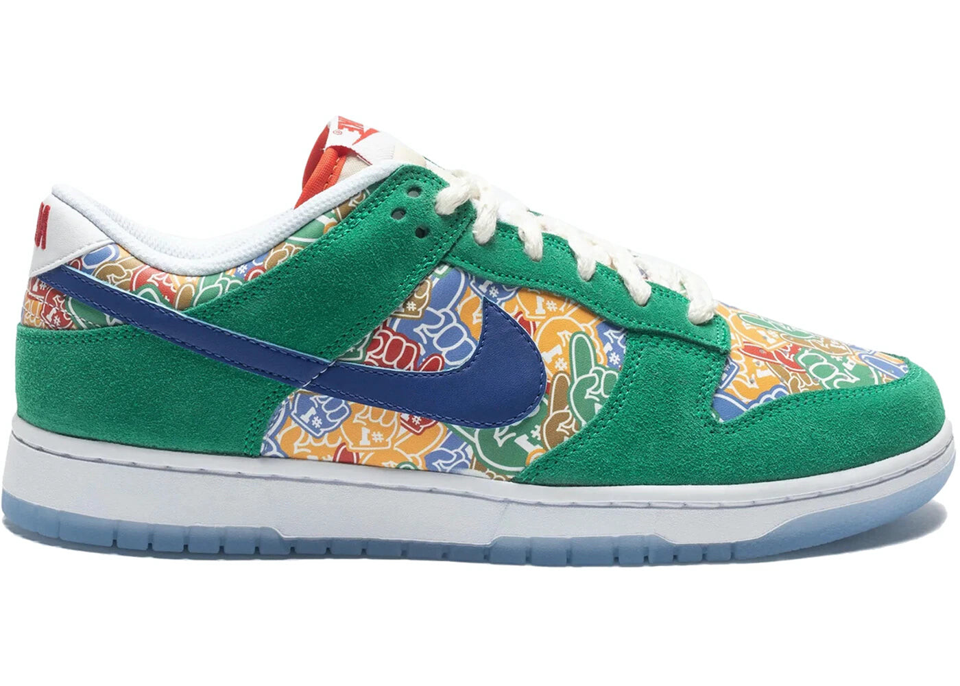 

Кроссовки Nike Dunk Low, зеленый / белый / красный