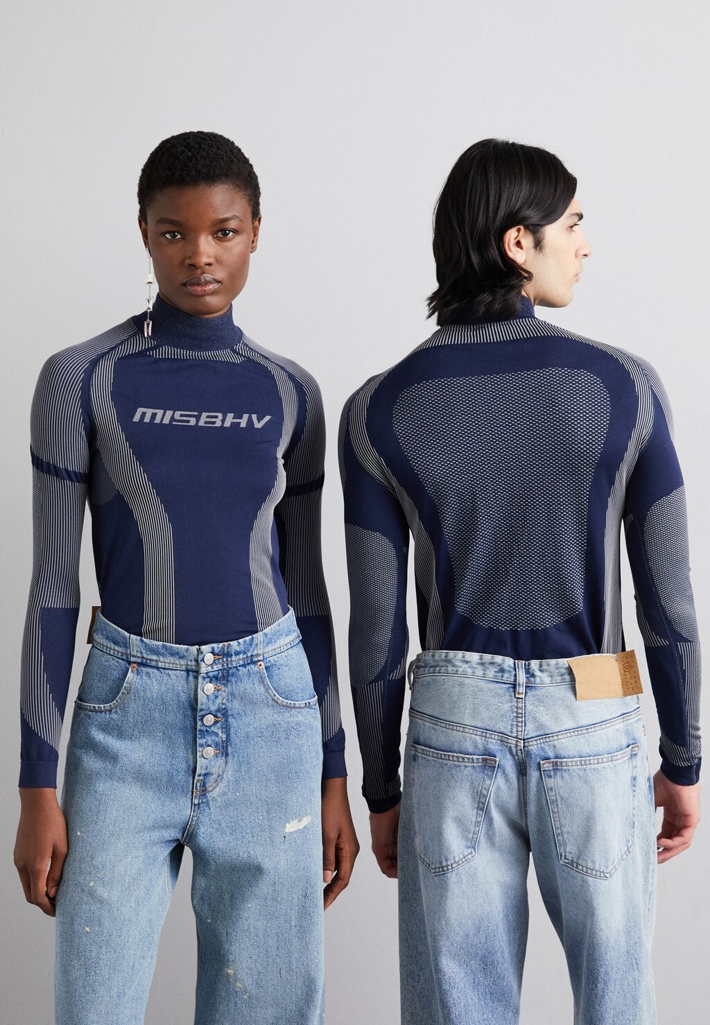 

Рубашка с длинным рукавом SPORT LONG SLEEVE UNISEX MISBHV, цвет navy/white