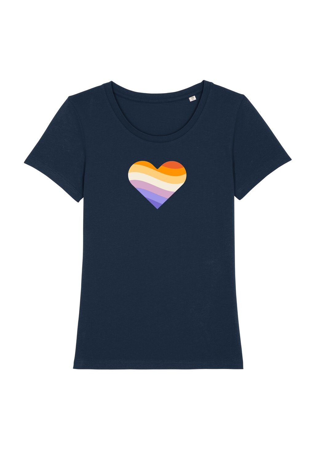 

Футболка с принтом RAINBOW HEART Watapparel, цвет french navy