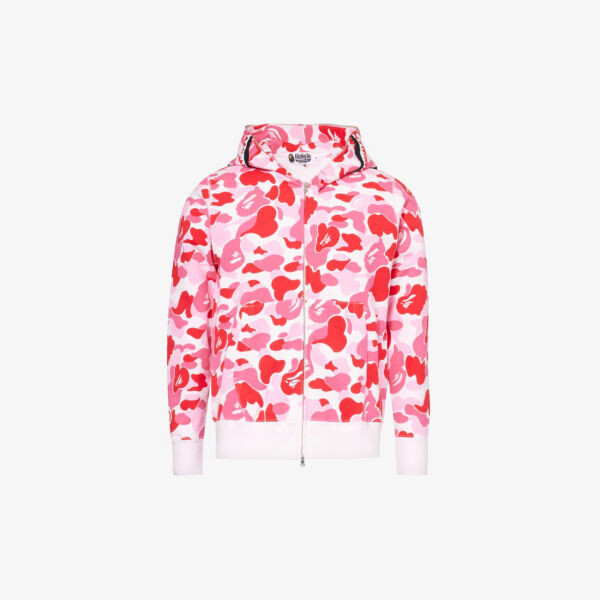 

Худи из хлопкового джерси с камуфляжным принтом shark A Bathing Ape, розовый