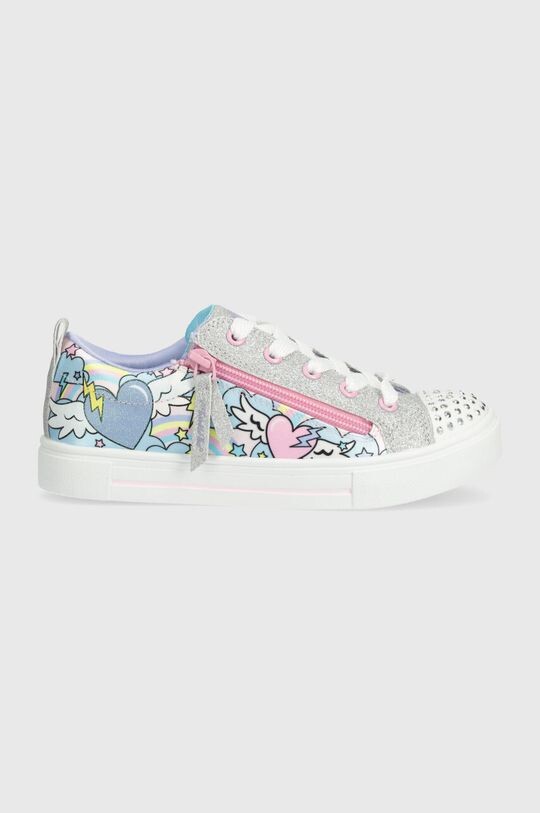 

Skechers Детские кроссовки TWINKLE Sparks FLYING HEARTS, серебряный