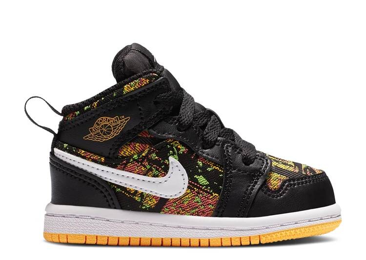 

Кроссовки AIR JORDAN 1 MID GT 'BLACK LASER ORANGE', черный