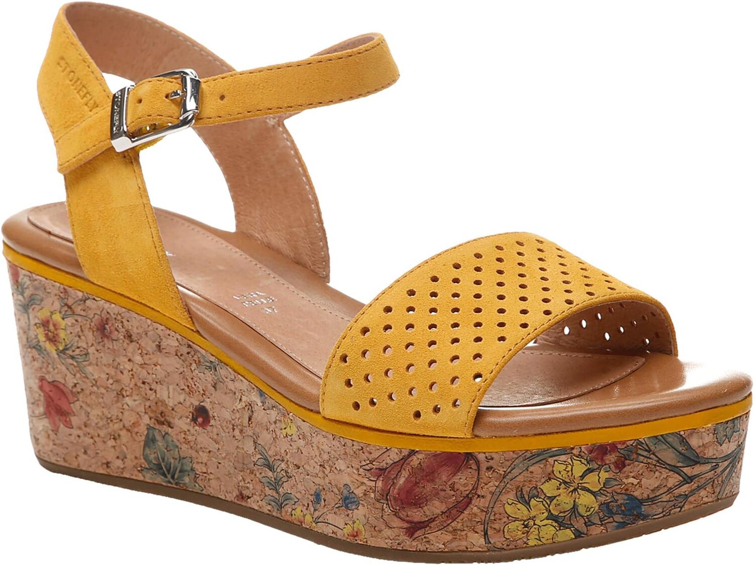 

Сандалии на плоской подошве Diva 4 Velour Stonefly, цвет Golden Rod