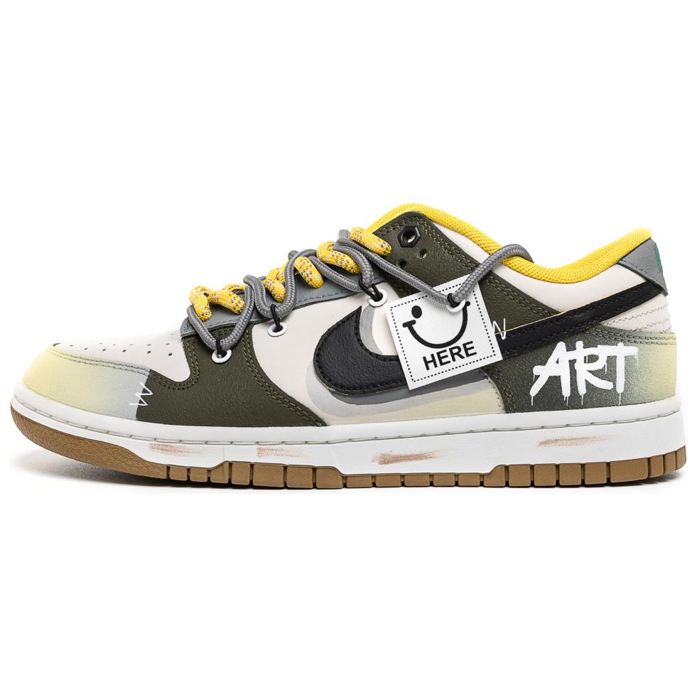 

Кроссовки Nike Dunk Skateboarding Shoes Unisex Low-top Green/Beige, цвет Jasper