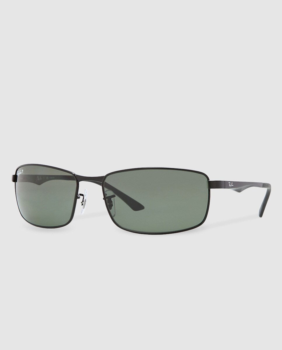 Солнцезащитные очки 0RB3498 черного цвета с эффектом металлик Ray-Ban, черный черные солнцезащитные очки унисекс прямоугольной формы с полными линзами d franklin с зелеными линзами d franklin черный