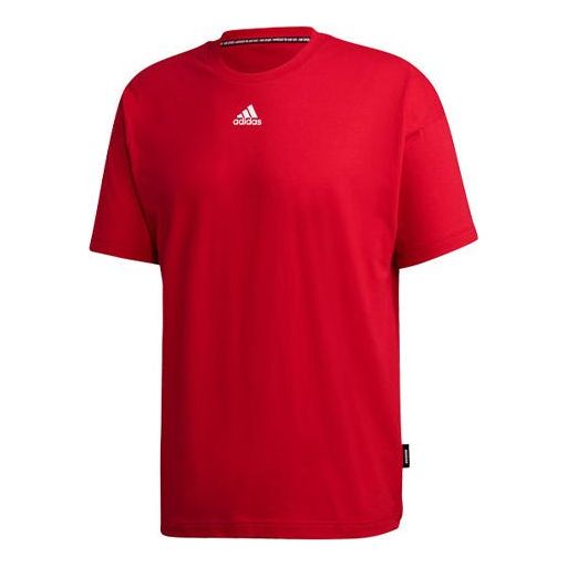 Футболка adidas Stripe Training Sports Short Sleeve Red, мультиколор