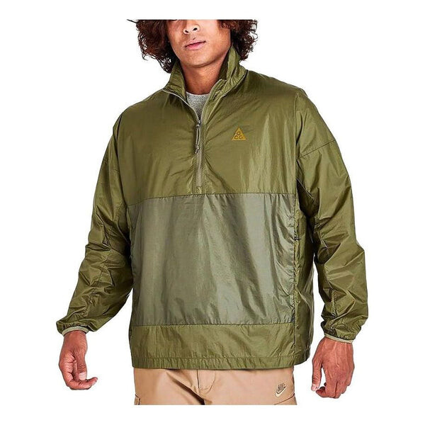 

Куртка Nike Acg Half-Zip Windbreaker Jacket 'Olive', зеленый