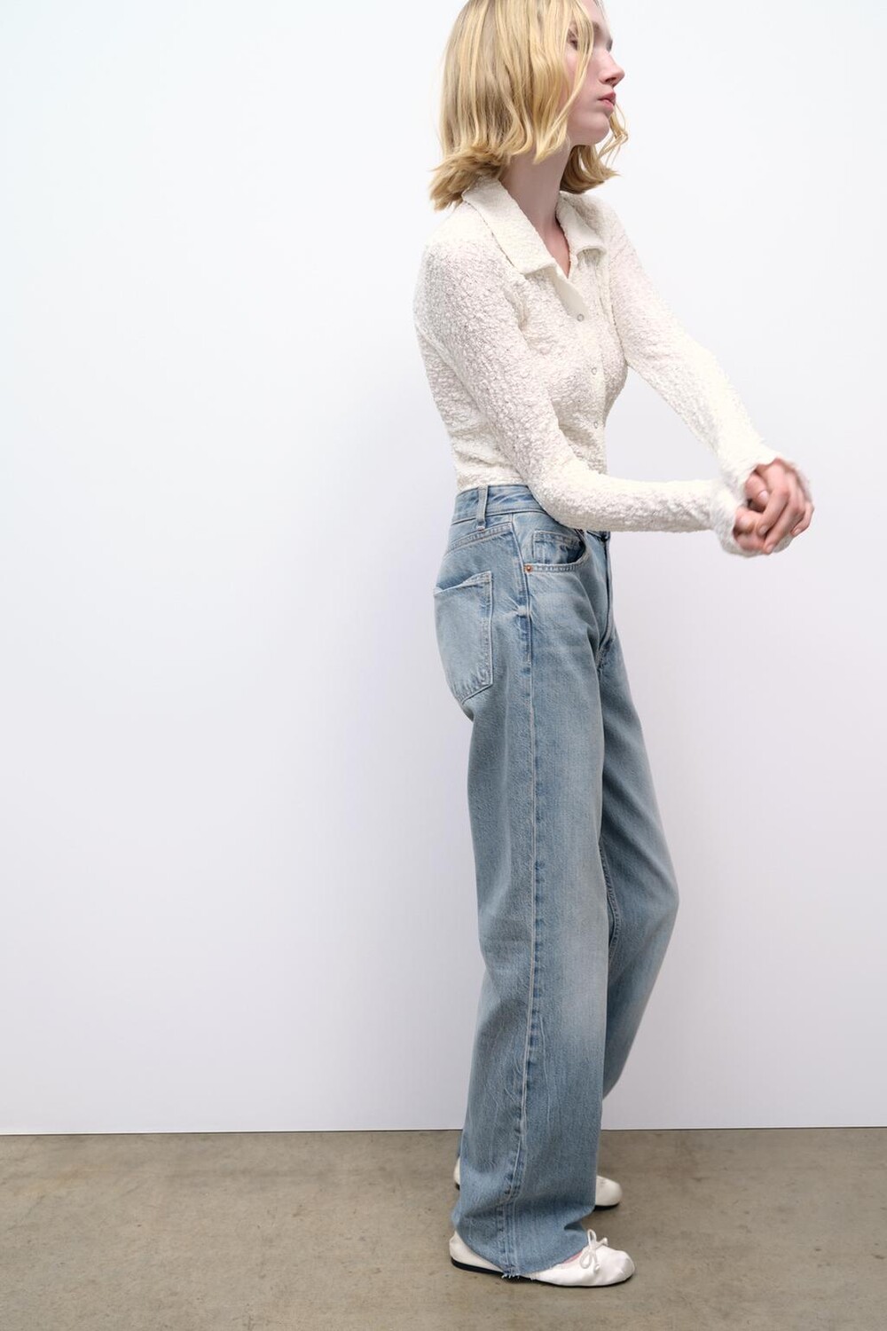 

Кружевная куртка ZARA, белый