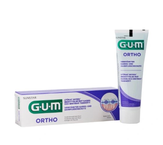 Ортодонтическая зубная паста, 75мл Sunstar Gum Ortho цена и фото
