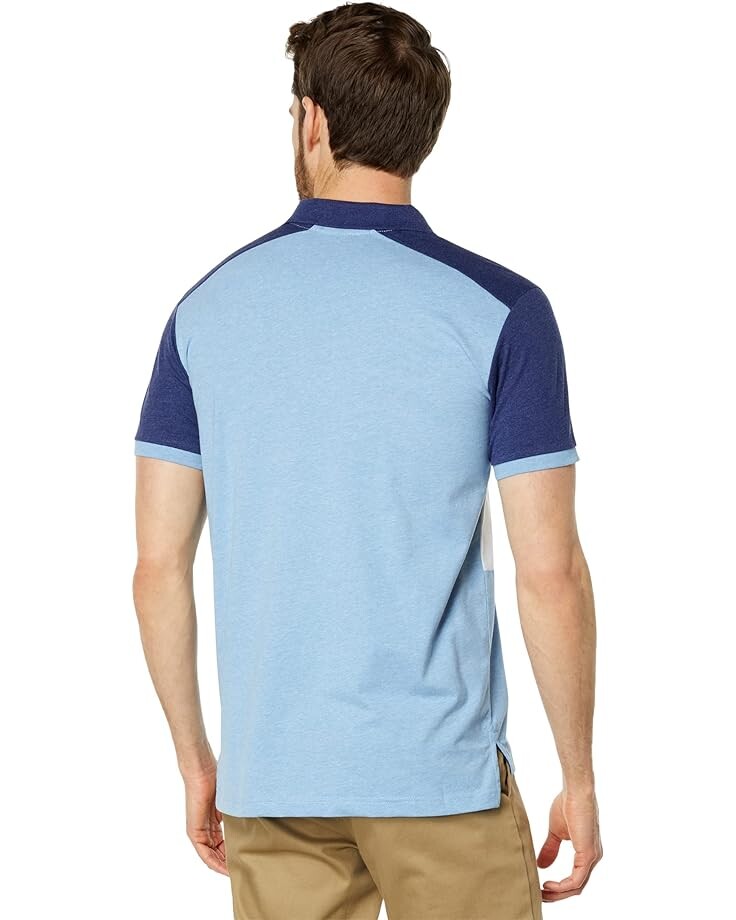 

Поло U.S. POLO ASSN. Slim Fit Chest Stripe Color-Block Polo, цвет Surf Blue Heather