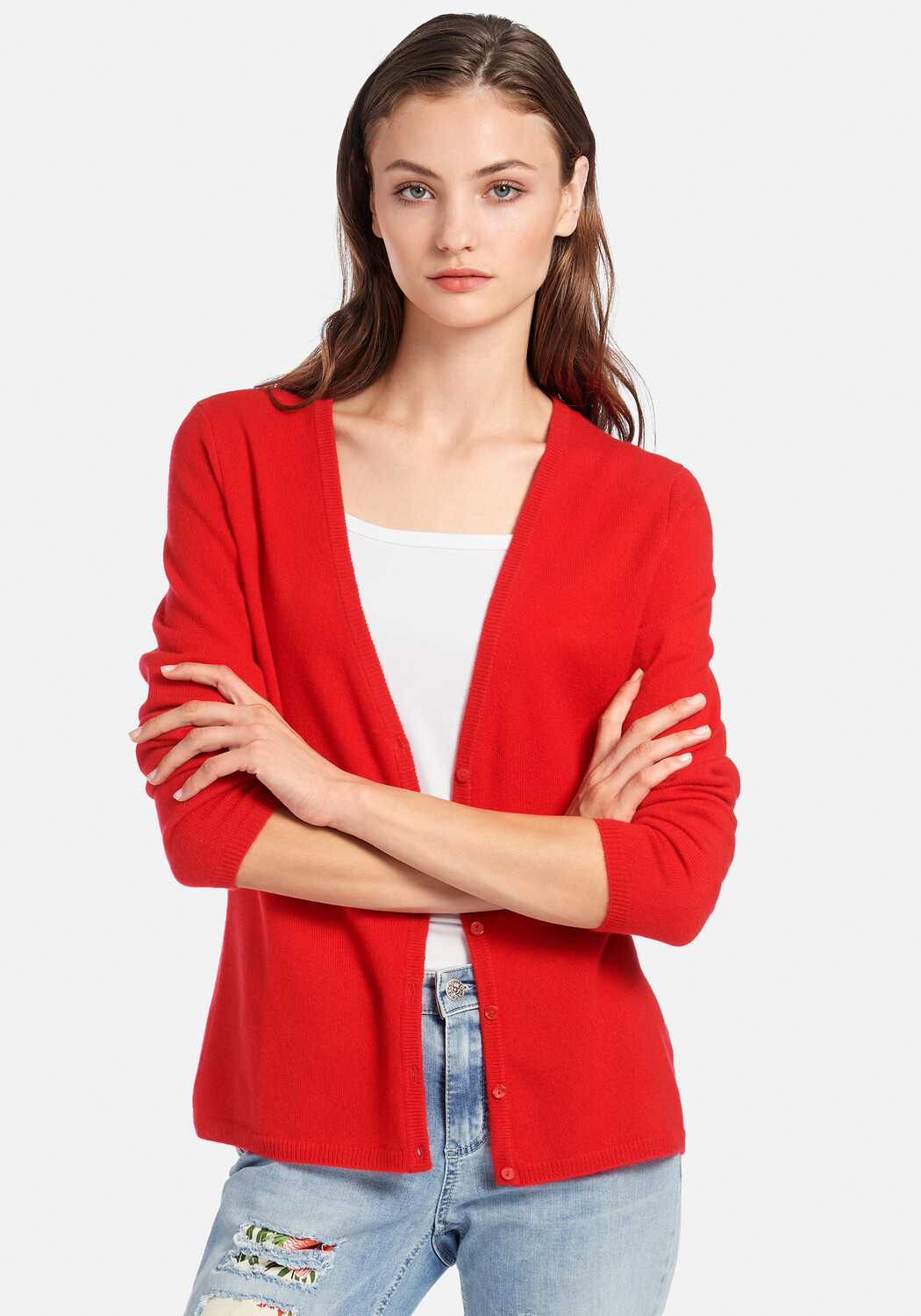 

Толстовка PETER HAHN Strickjacke cashmere, красный