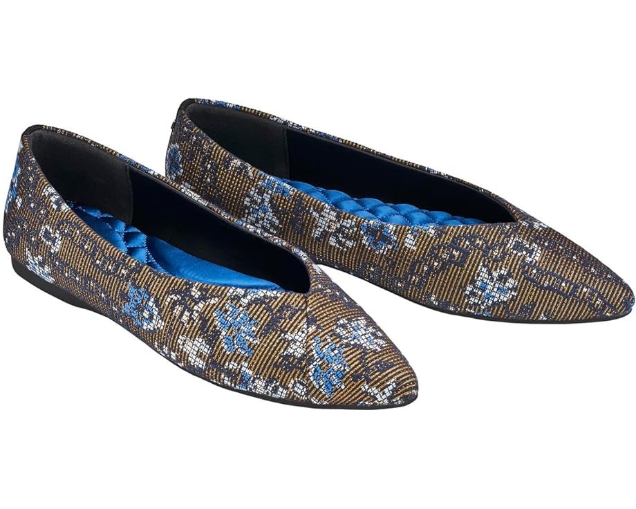 Туфли на плоской подошве Birdies Goldfinch Polyester Flat, цвет Blue Floral Needlepoint