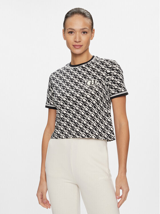 

Укороченная футболка Guess, черный
