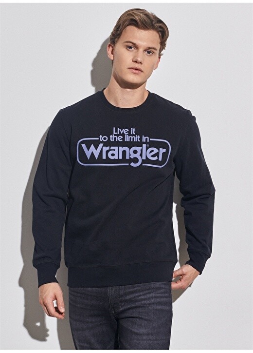 

Черная мужская толстовка с круглым вырезом Wrangler, Черный, Черная мужская толстовка с круглым вырезом Wrangler