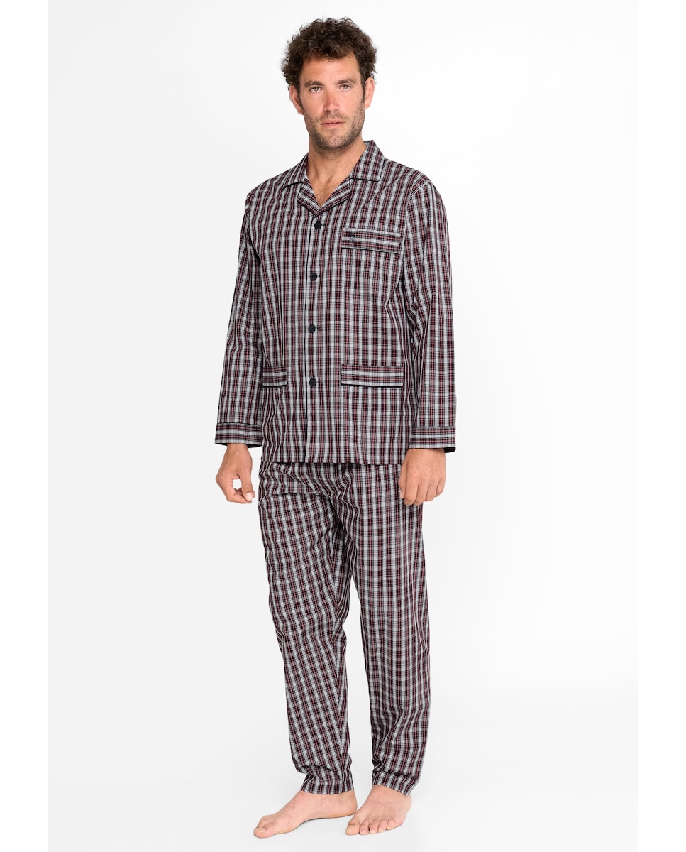 цена Мужская длинная пижама из темно-бордовой ткани El Búho Nocturno, гранатовый
