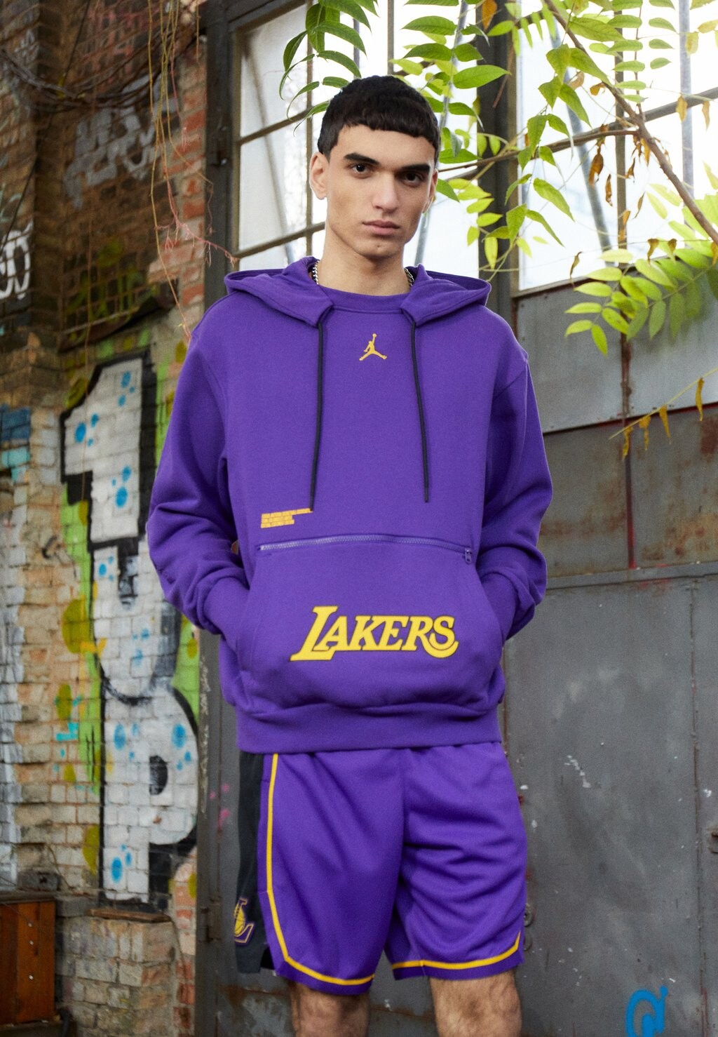 

Команда LAL M NK FLC PO CTS ST Nike, поле фиолетовое, Фиолетовый