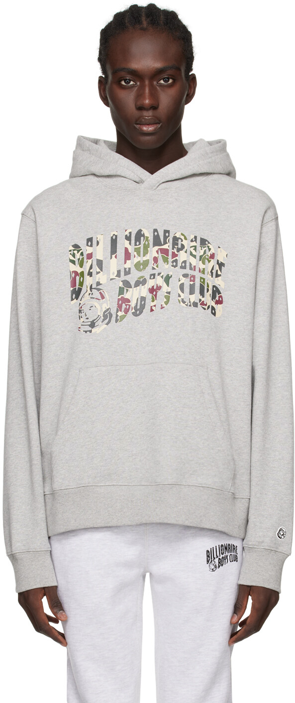 

Серый худи с принтом Billionaire Boys Club, цвет Heather grey