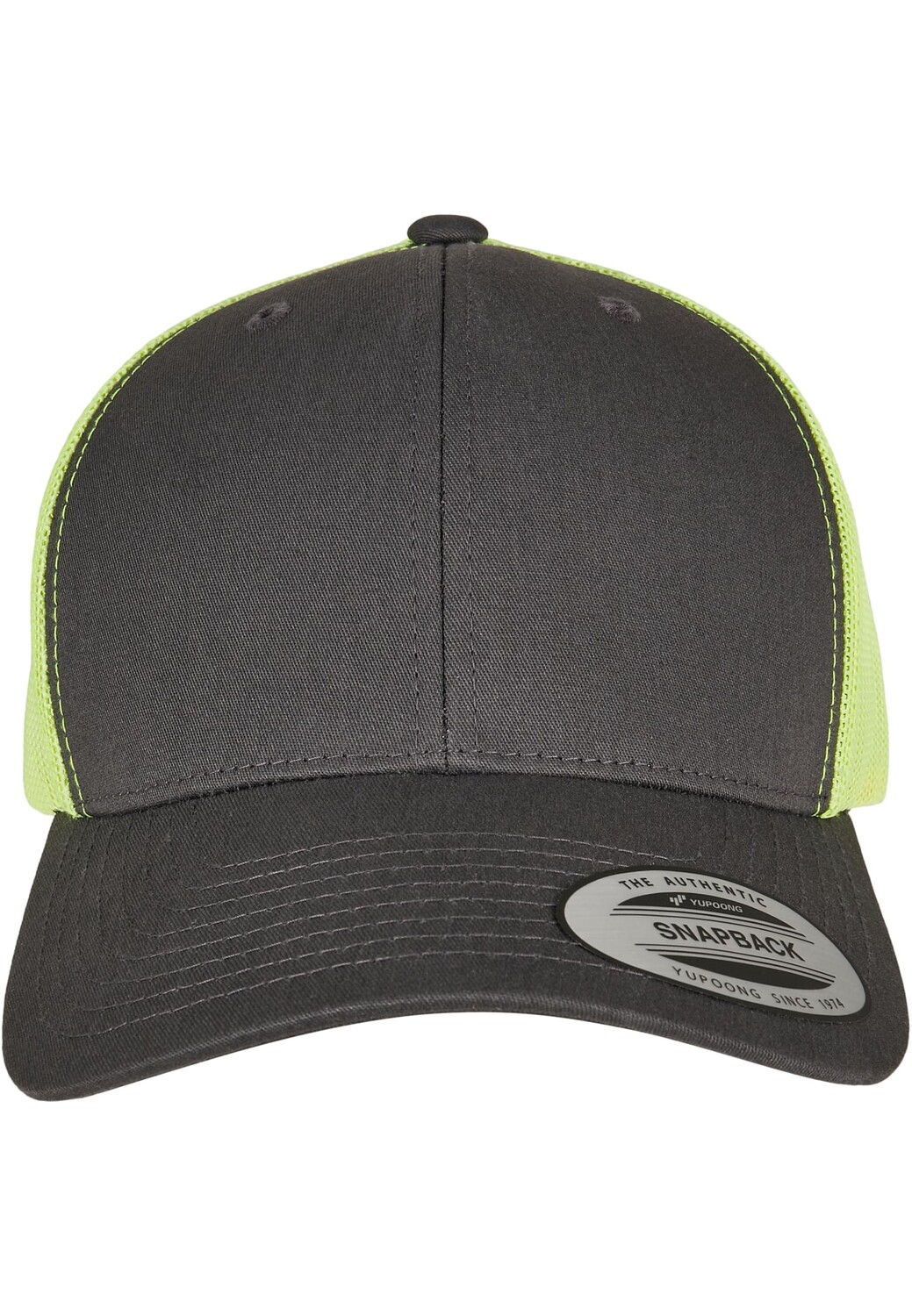 

Бейсболка Flexfit Trucker, цвет charcoal/neon green