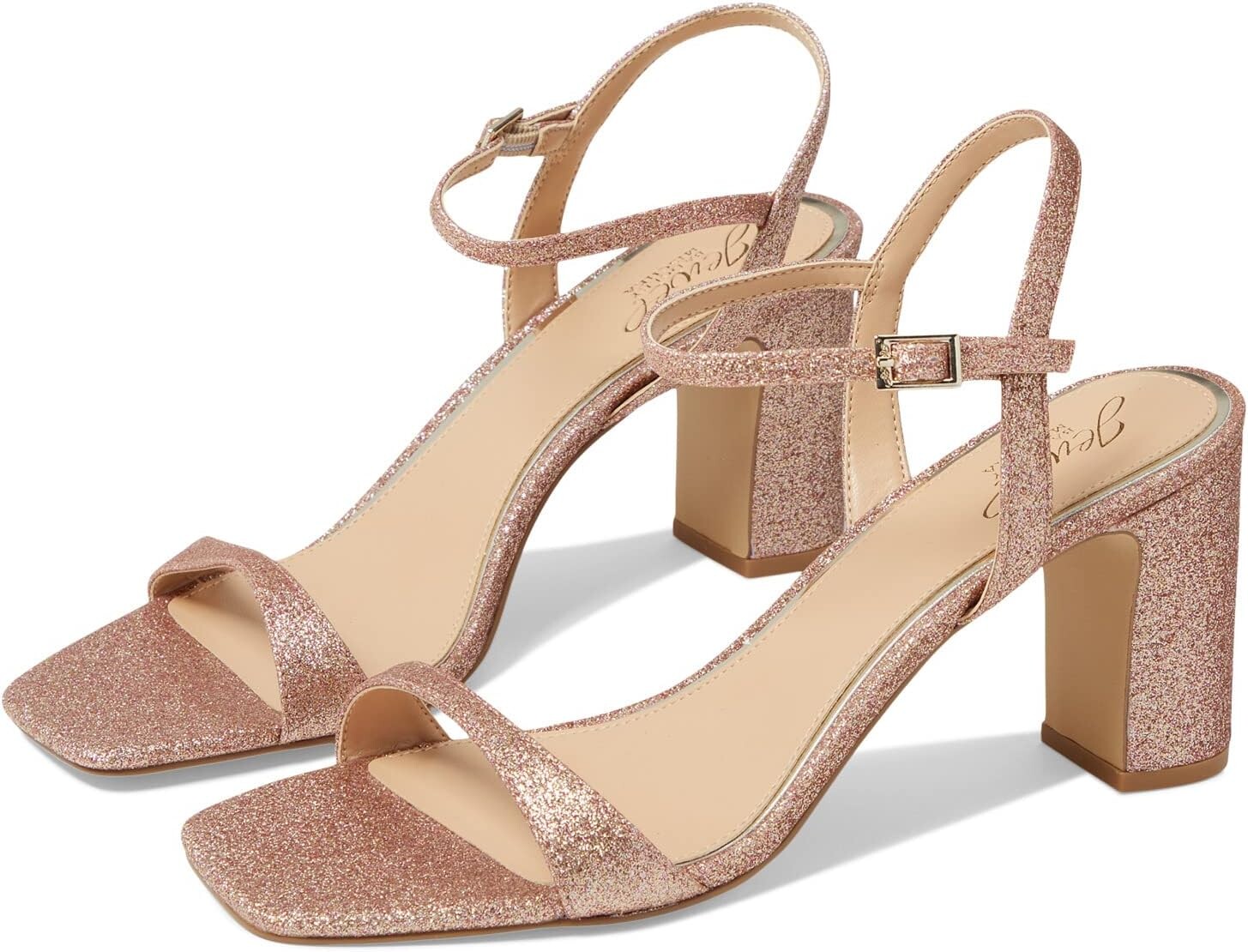

Босоножки Rayla Jewel Badgley Mischka, цвет Rose Gold