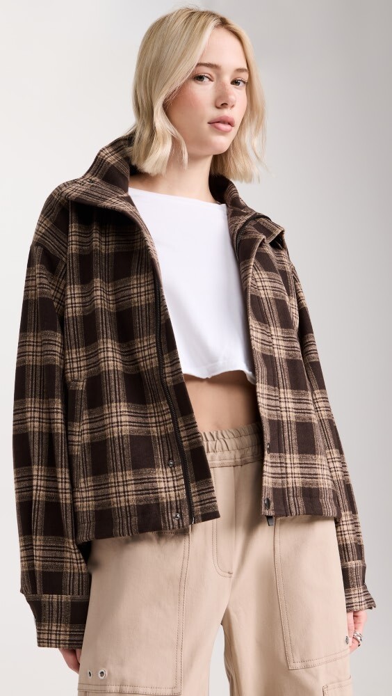 

Куртка LNA Broadway Plaid, коричневый