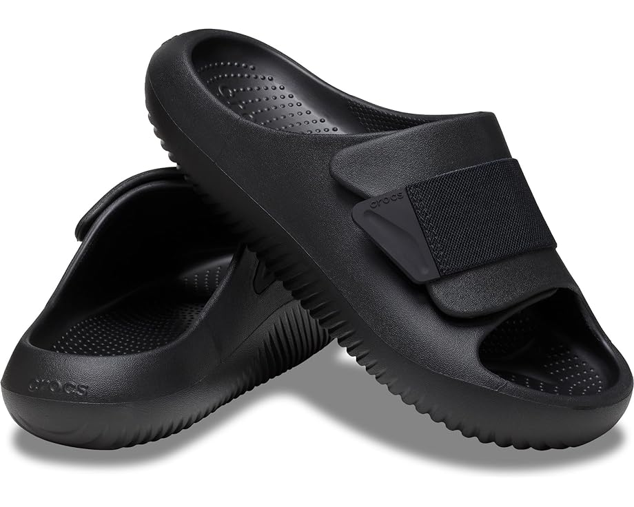 Сандалии Crocs Mellow Luxe Recovery Slide, черный бежевые шлепанцы mellow luxe recovery crocs