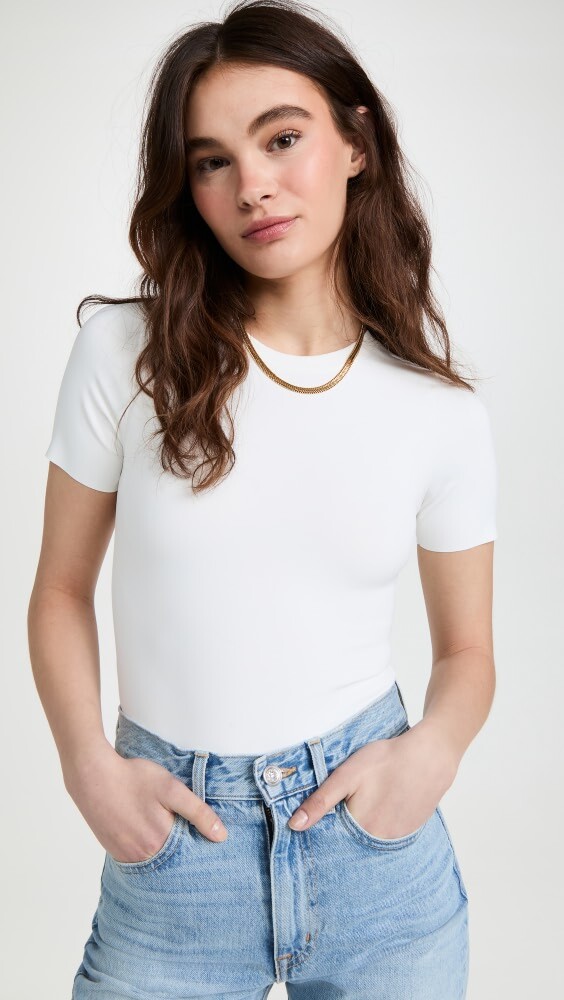 

Боди Good American Scuba Tee Thong, белый
