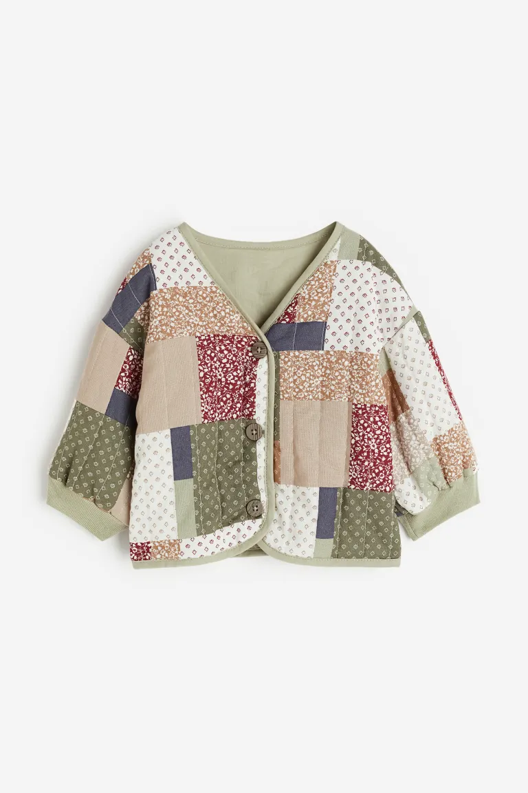 

Стеганая куртка H&M, зеленый