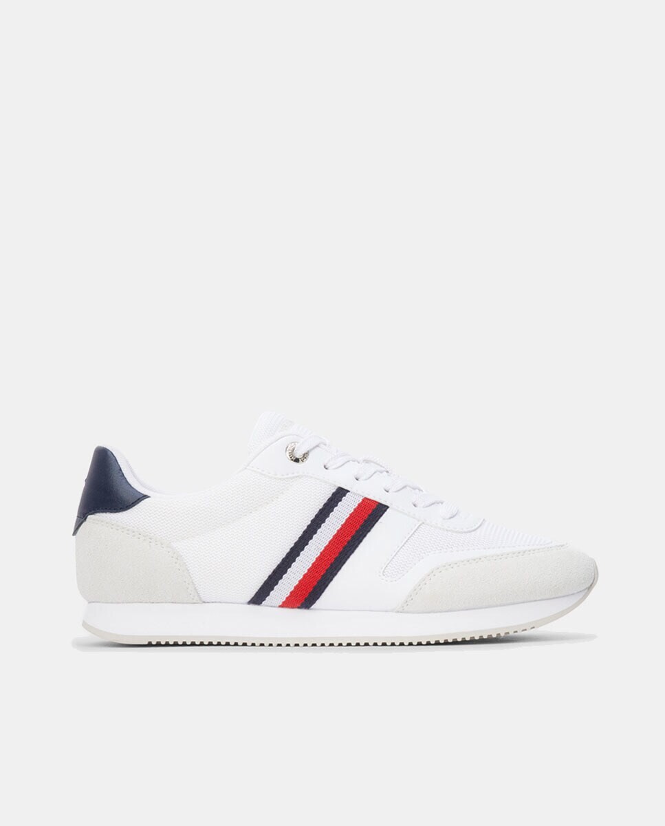 

Женские низкие кроссовки Essential в разных текстурах с полосками по бокам Tommy Hilfiger, белый