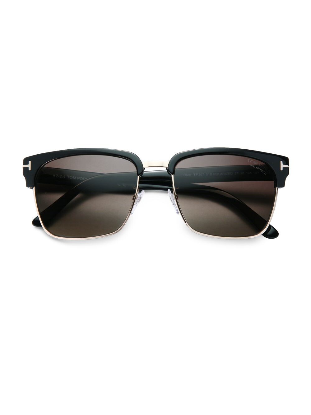

Квадратные солнцезащитные очки River 57MM Tom Ford, черный